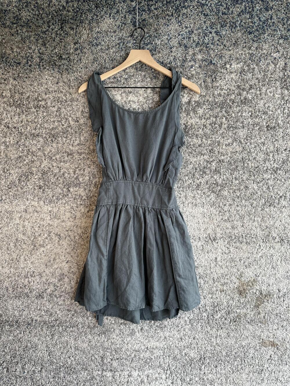 Free People Dress Womens Small Sleeveless Linen Blend Boho Mini Casual Summer